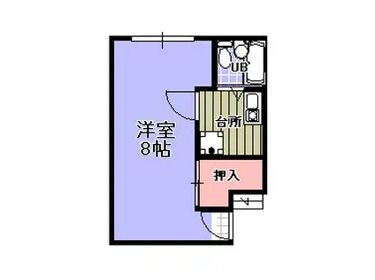 グリーンハイツ(1K/2階)の間取り写真