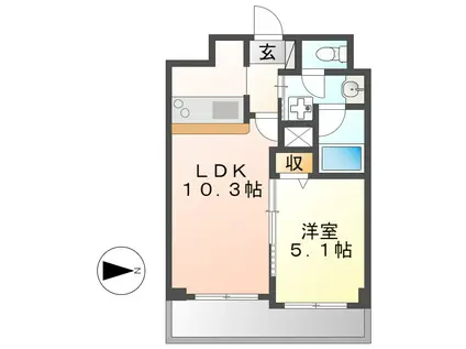 FS.幅下(1LDK/2階)の間取り写真