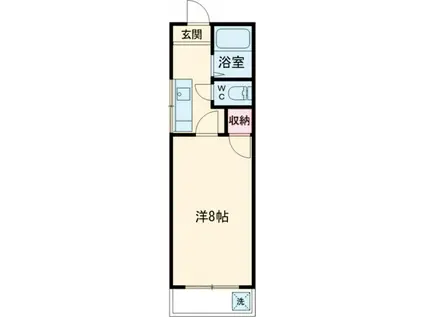 ファミール千本杉(1K/4階)の間取り写真