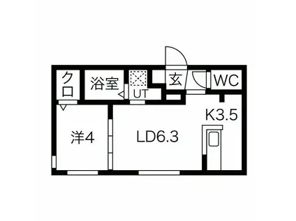 TERRACE KASUMI(1LDK/5階)の間取り写真