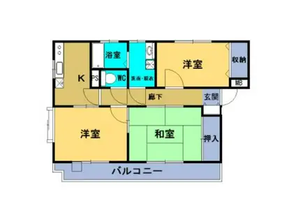 マンション拓(3DK/2階)の間取り写真
