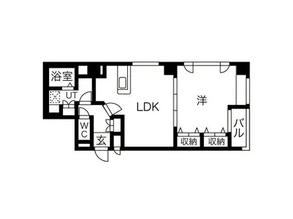 アームズ美術館通II(1LDK/7階)の間取り写真