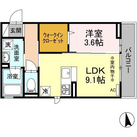 アーバンプレイス(1LDK/3階)の間取り写真
