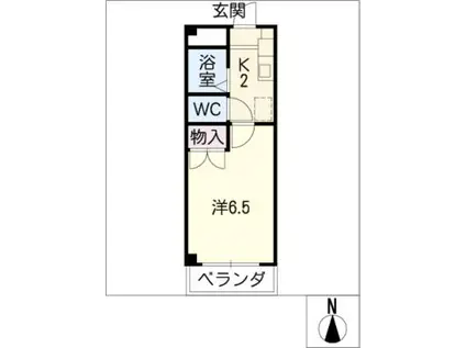 メゾン リズ イースト(1K/2階)の間取り写真
