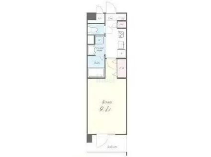 ふじみランド(1K/3階)の間取り写真