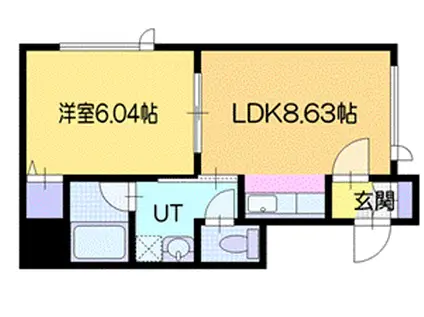 MSリバティ(1LDK/2階)の間取り写真