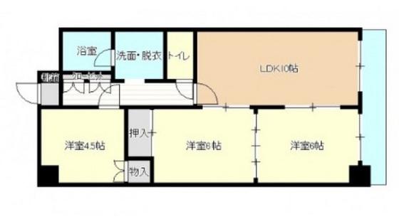 リアライズ富士見町(3LDK/8階)の間取り写真