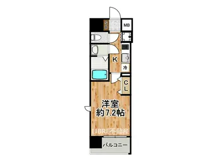 フォーリアライズ大正ソーレ(1K/4階)の間取り写真