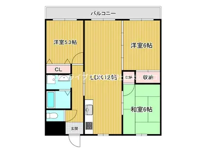 プランドール田井西(3LDK/2階)の間取り写真