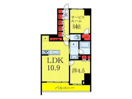 オープンレジデンシア板橋(1SLDK/3階)の間取り写真