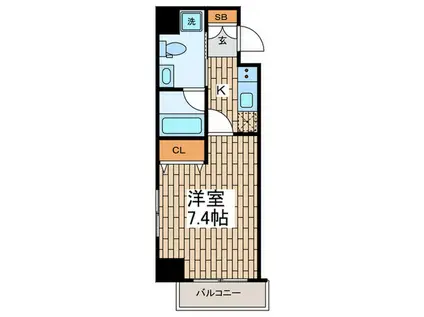 MYRIA RESIDENCE NAGAHARA(1K/3階)の間取り写真