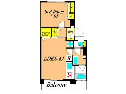 大森マンション(1LDK/3階)の間取り写真