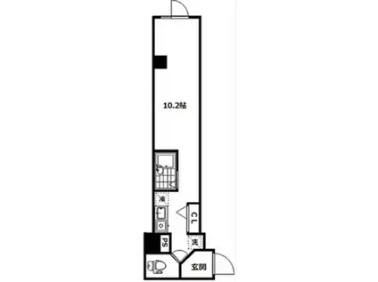 アイディ品川III(ワンルーム/3階)の間取り写真
