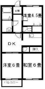 フェリース露木A(3DK/2階)の間取り写真