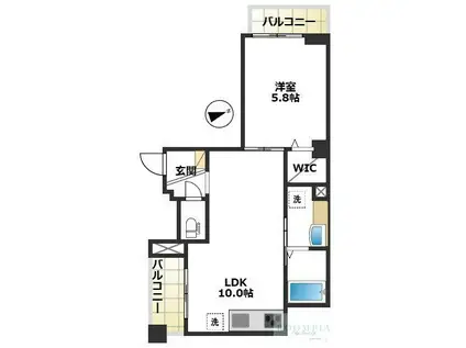 CASA MONTE(1LDK/1階)の間取り写真