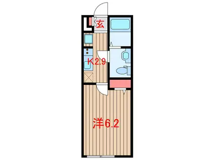 L.E.HILLS(1K/1階)の間取り写真