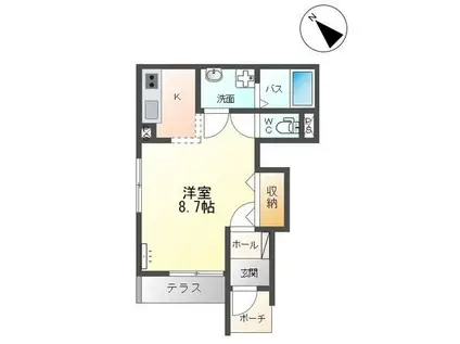 メゾントモ(1K/1階)の間取り写真