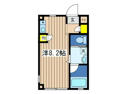 K・C・KASAMA(ワンルーム/3階)の間取り写真