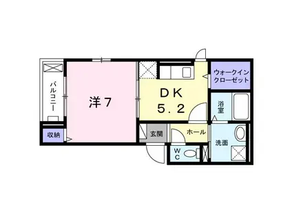 ヴィラ.プロムナード(1DK/3階)の間取り写真