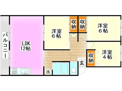 MIKIHOUSEVIII(3LDK/4階)の間取り写真