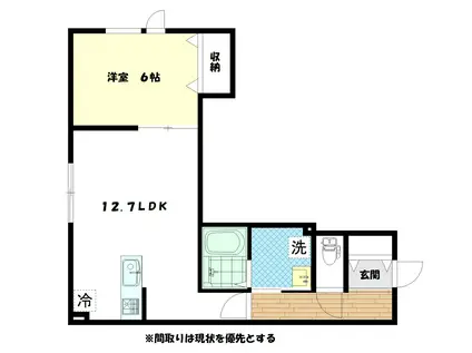 FIT3・3(1LDK/2階)の間取り写真