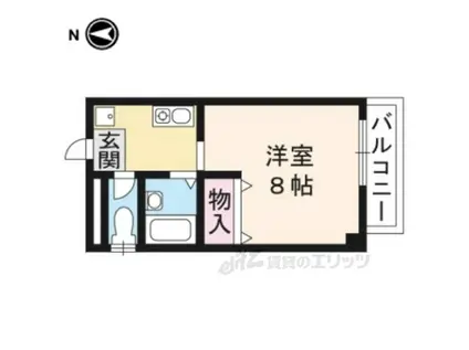 アルテハイム桂(1K/2階)の間取り写真