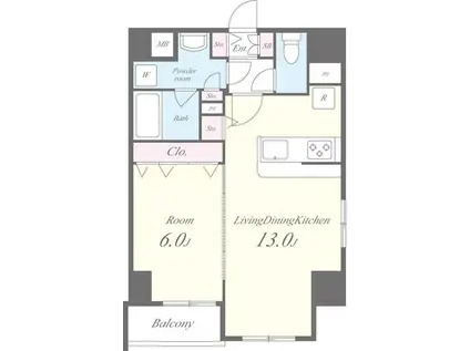 マンションミラージュエヴァン(1LDK/3階)の間取り写真