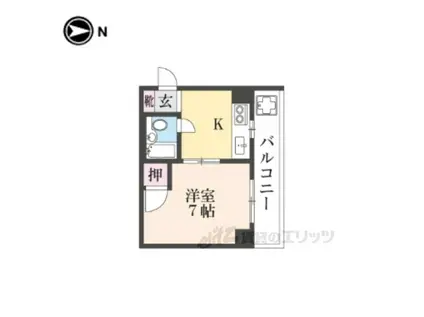 プレアール上神田(ワンルーム/3階)の間取り写真