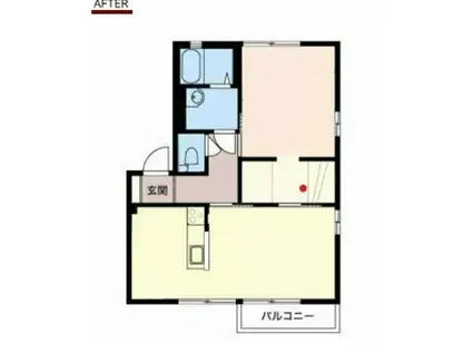 F・ルミエールB(2DK/1階)の間取り写真