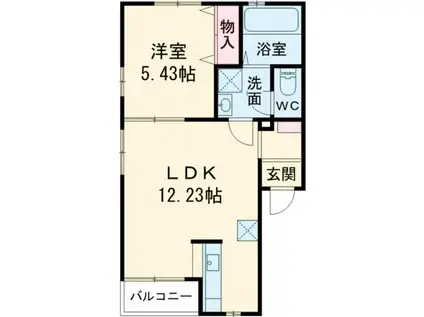 コンフォートホーク(1LDK/3階)の間取り写真