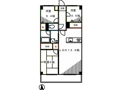 アースフォーガル(3LDK/3階)の間取り写真