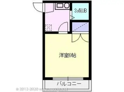 ブリランテ清水町(1K/1階)の間取り写真