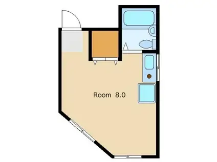 SPACE K(ワンルーム/2階)の間取り写真