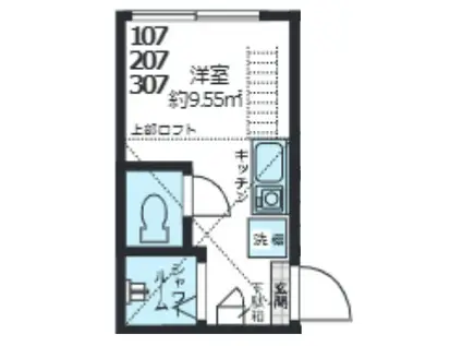 QUQURI IKEBUKURO(ワンルーム/1階)の間取り写真