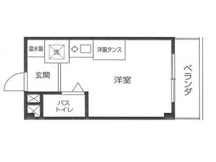 メゾン関間(ワンルーム/2階)の間取り写真