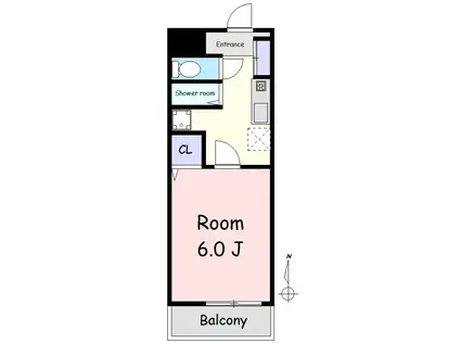 グリーンロードマンション飯田(1K/2階)の間取り写真