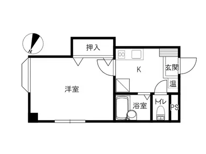 CASITA旭町(1K/1階)の間取り写真