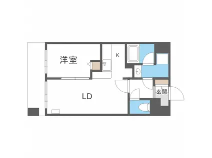 レガーロ美術館通 REGALO(1LDK/4階)の間取り写真