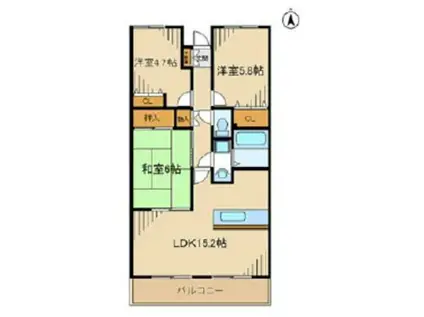 コトー陽光台(3LDK/1階)の間取り写真