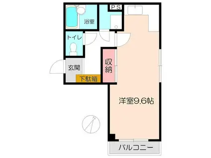 イーストプラムツカモト(ワンルーム/2階)の間取り写真