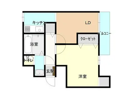 レジェンドII(1LDK/2階)の間取り写真