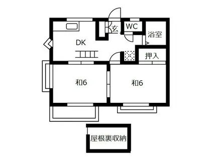 コーポホワイト(2DK/1階)の間取り写真