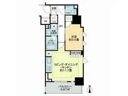 アトラス北品川(1LDK/2階)の間取り写真