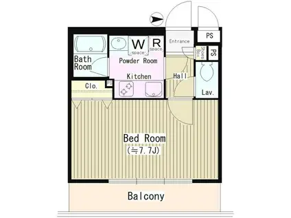 ル・ボワ武蔵境(1K/3階)の間取り写真