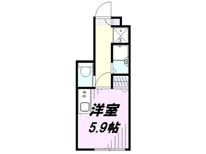 AZESTーRENT所沢(ワンルーム/1階)の間取り写真
