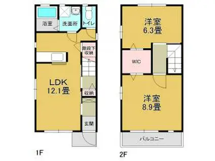 セピアコート(2LDK/1階)の間取り写真