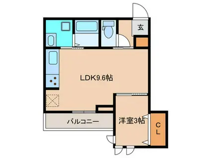 カーサ・クレール(1LDK/2階)の間取り写真