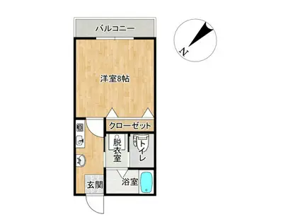 ここハイツ棚方(1K/2階)の間取り写真