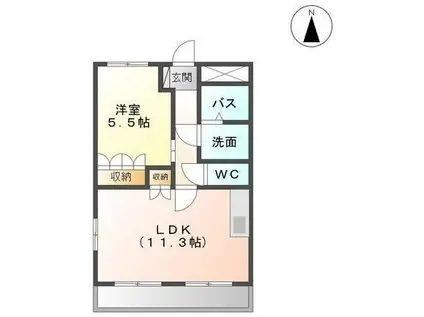 グレイス ヴィラI(1LDK/1階)の間取り写真