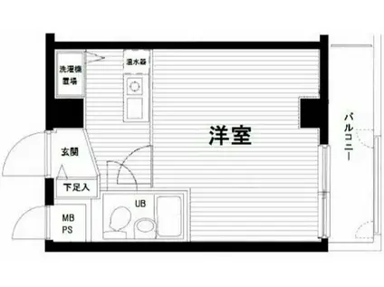 シティ東十条(1K/3階)の間取り写真